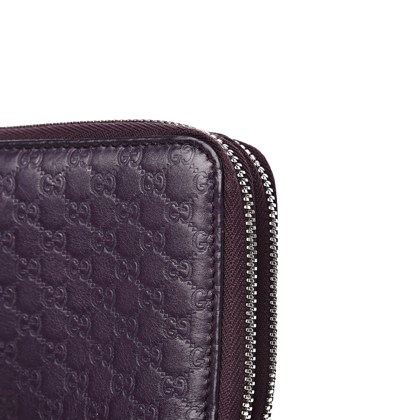 Microguccissima Zip Around Wallet Purple