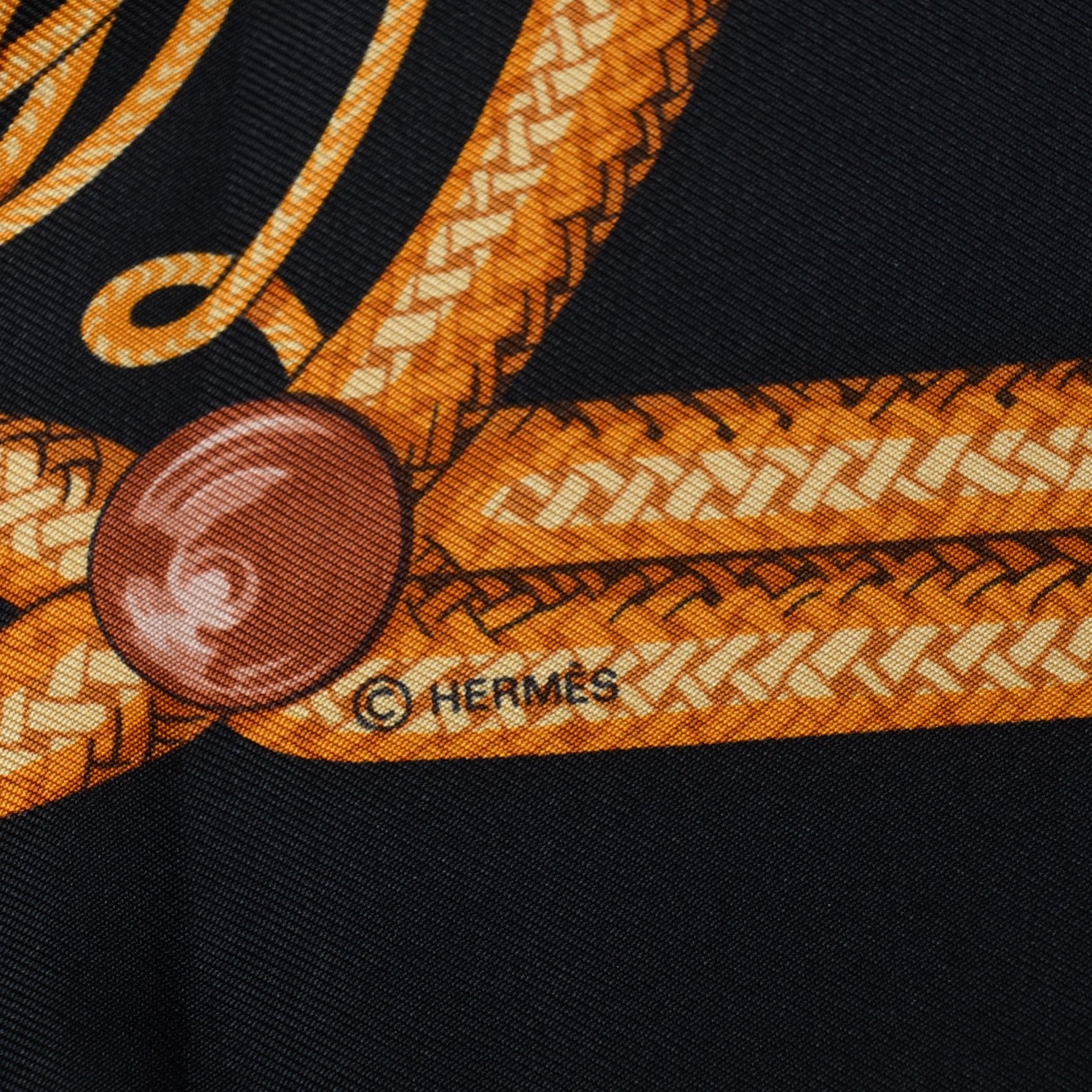 Hermes Silk Brandebourgs Scarf 90 5 of 5