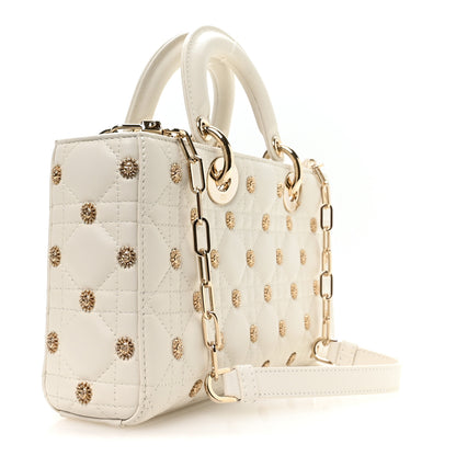 Christian Dior Lambskin Butterfly Cannage Lady D-Joy White 3 of 10