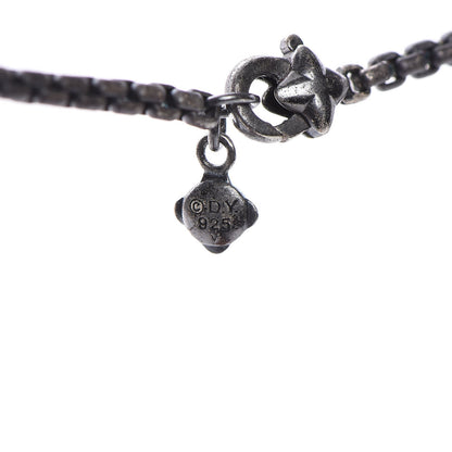 David Yurman Darkened Sterling Silver Diamond Petite Metro Necklace 5 of 8