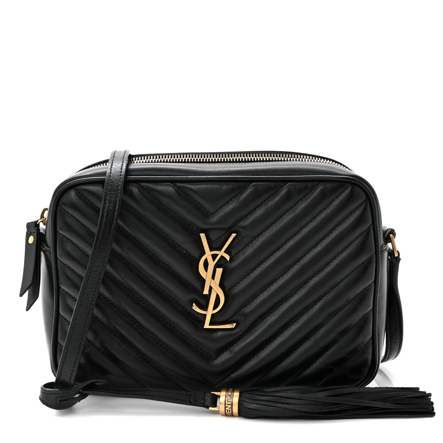 Calfskin Matelasse Monogram Lou Camera Bag Black