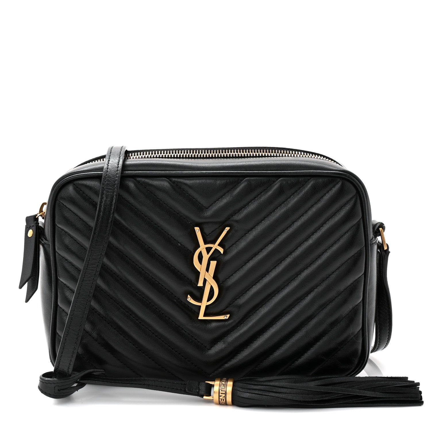 Saint Laurent Calfskin Matelasse Monogram Lou Camera Bag Black 1 of 11