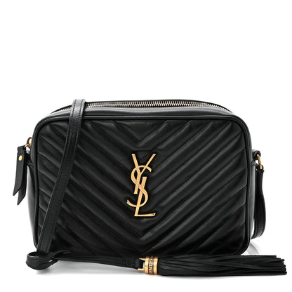 Saint Laurent Calfskin Matelasse Monogram Lou Camera Bag Black 1 of 11