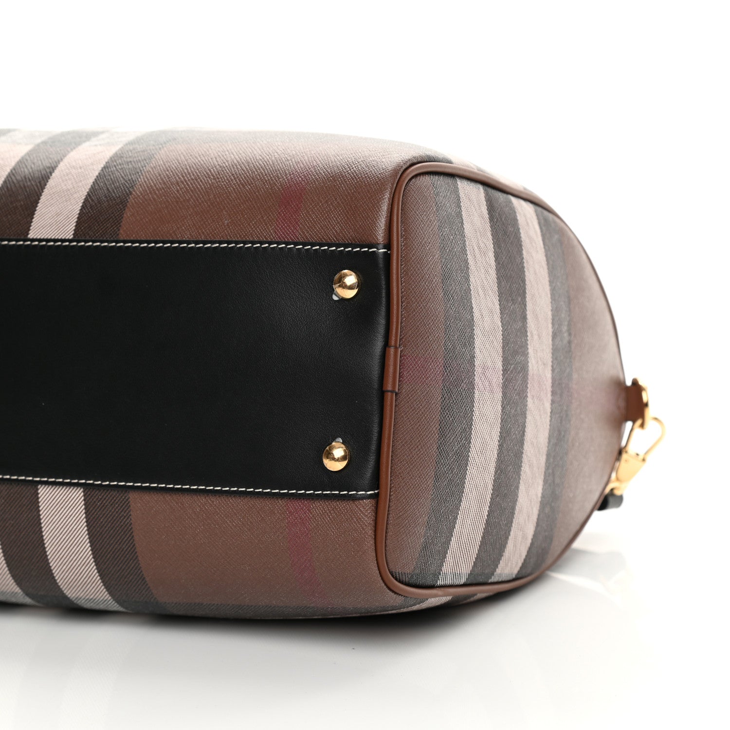 Burberry E-canvas Check Bowling Bag Dark Birch Brown 10 of 11