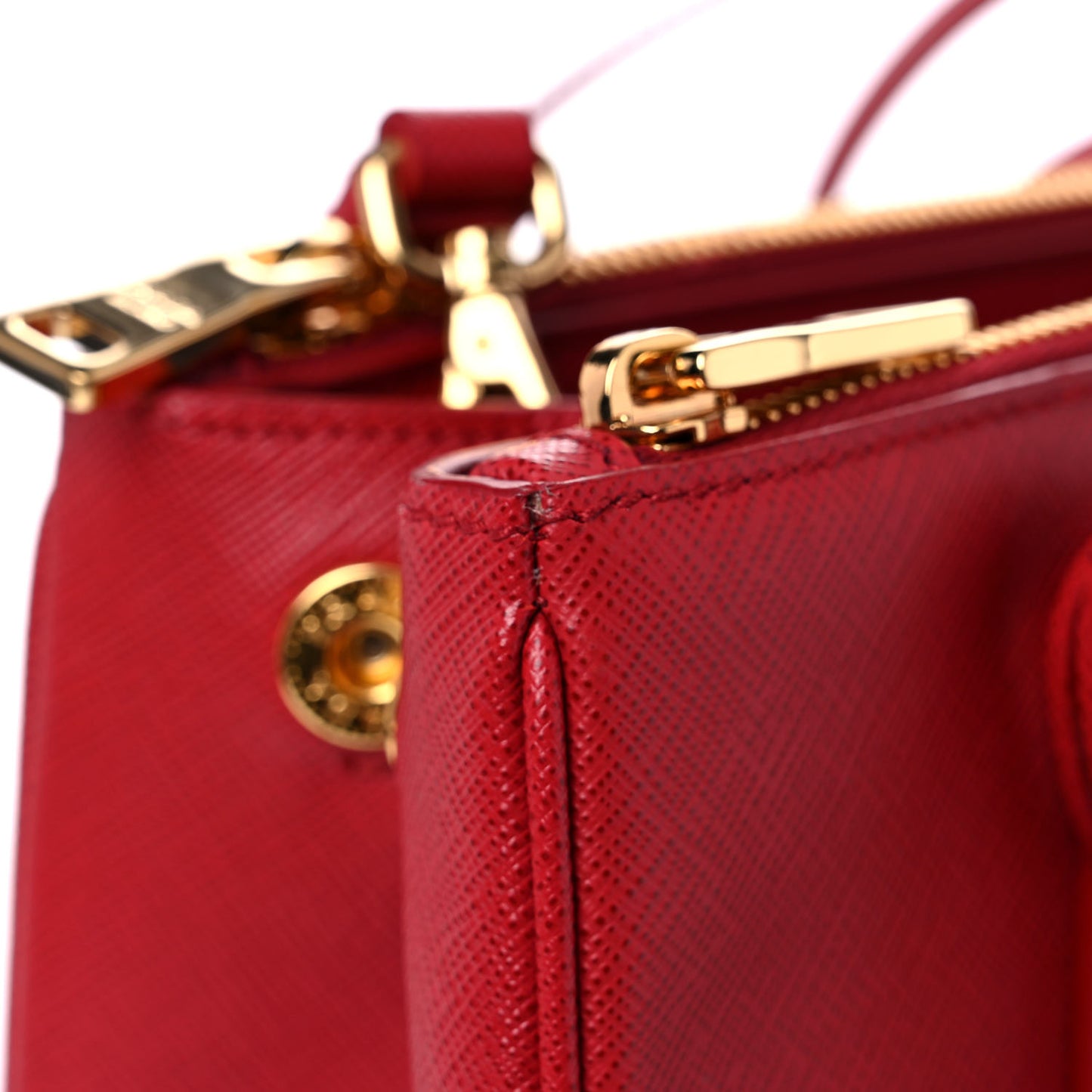 Saffiano Small Galleria Double Zip Tote Fuoco