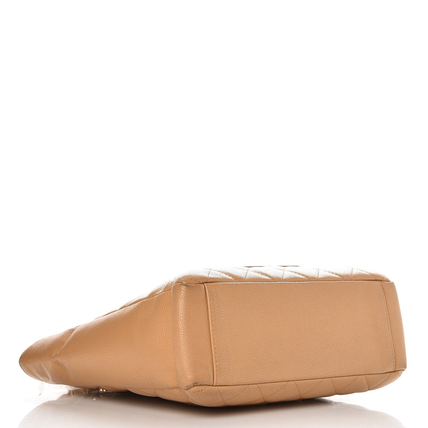 Caviar Quilted Petit Shopping Tote PST Beige