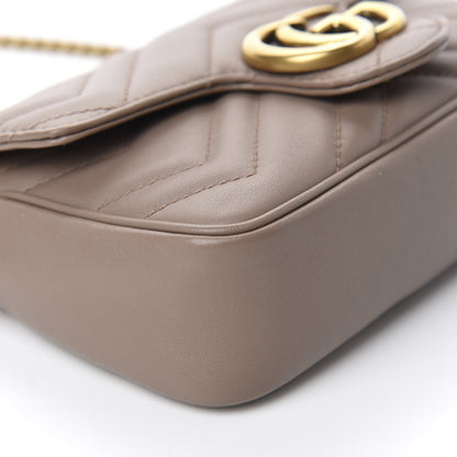 Gucci Calfskin Matelasse Super Mini GG Marmont Shoulder Bag Porcelain Rose 5 of 12