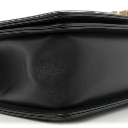 Chanel Calfskin Chevron Quilted Medium Boy Flap Black 9 of 11