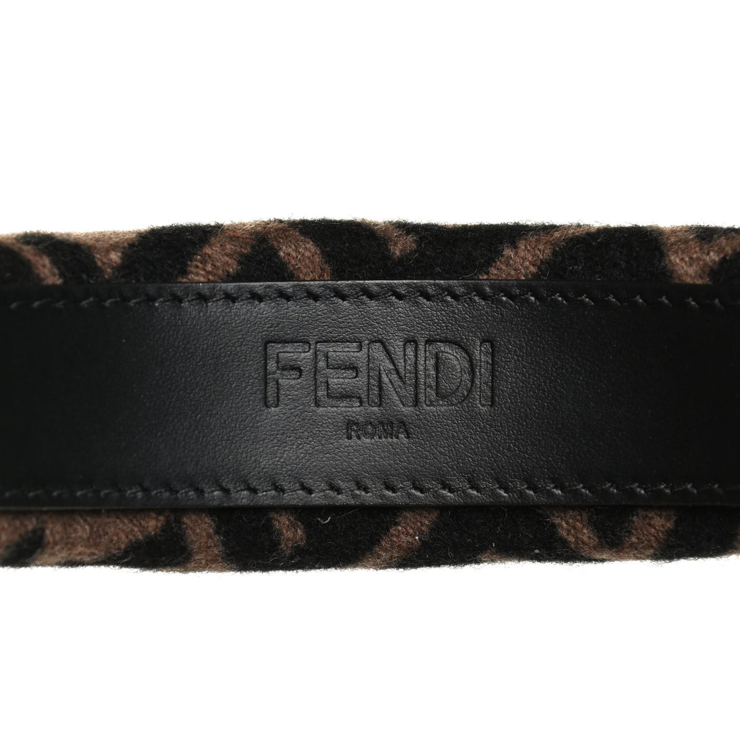 Wool Cashmere FF Logo Headband Tobacco