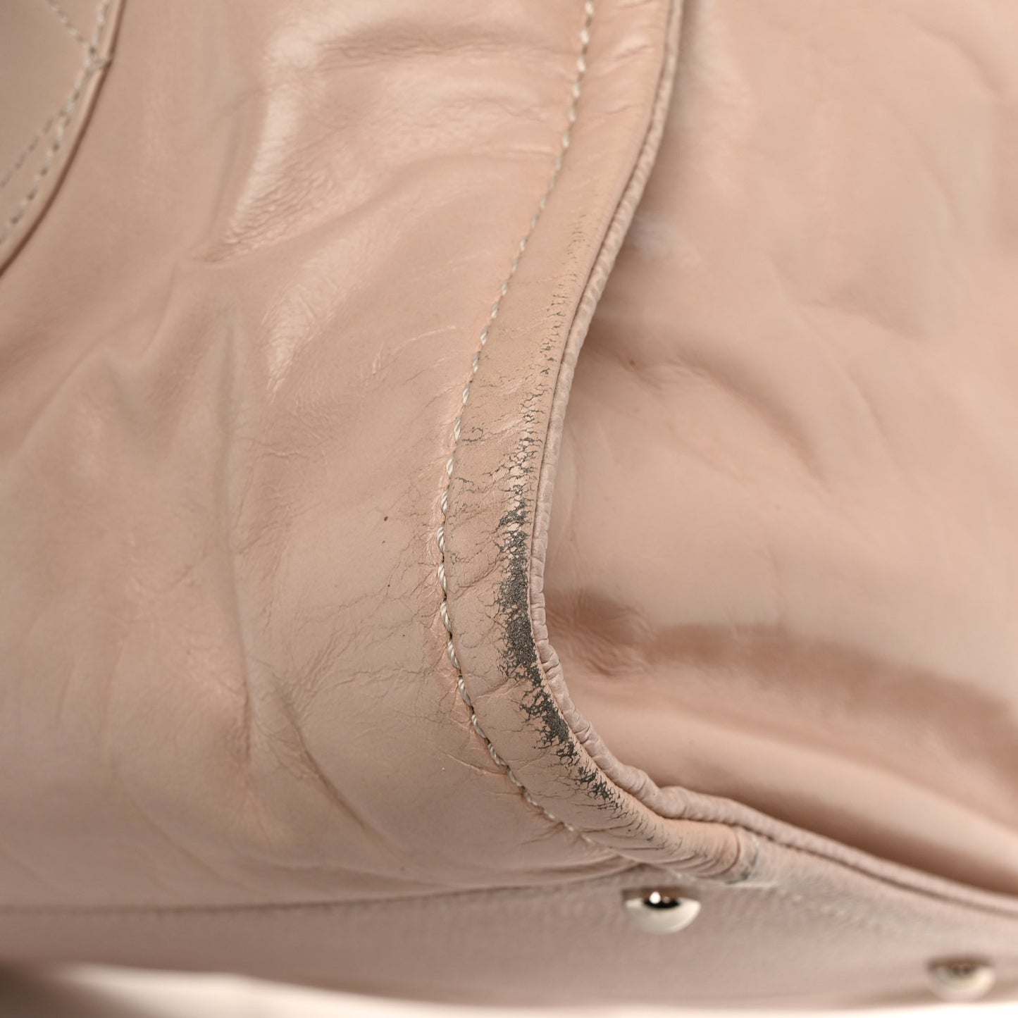Glazed Calfskin Medium Deauville Tote Light Pink