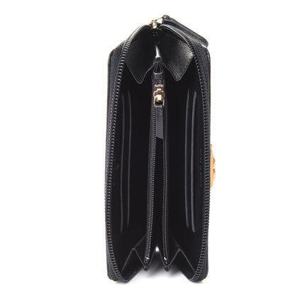 Chanel Caviar Quilted Small Boy Zip Around Wallet Black 5 of 9