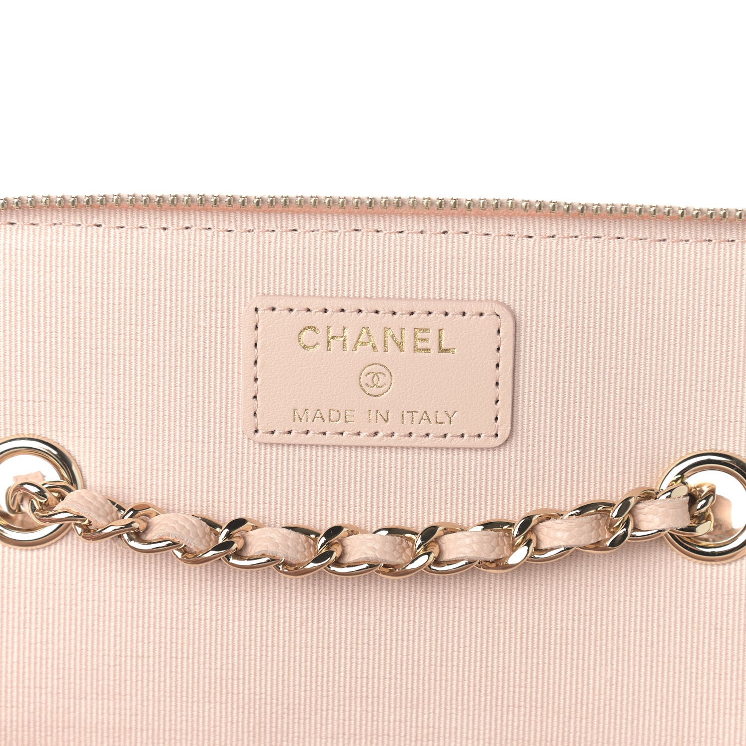Chanel Caviar Quilted Small Vanity Case With Chain Light Beige 6 of 9