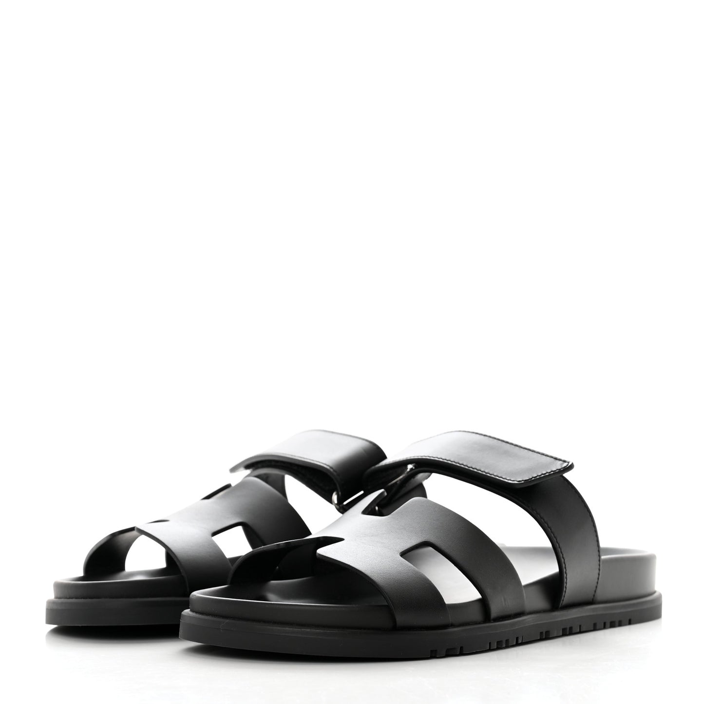 Calfskin Womens Chypre Sandals 38.5 Black