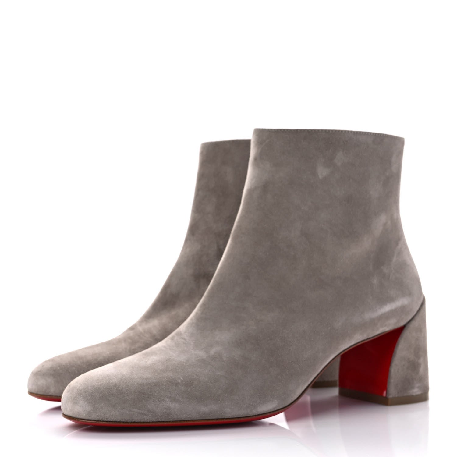 Christian Louboutin Veau Velours Turela 55 Ankle Boots 37 Fume 3 of 8
