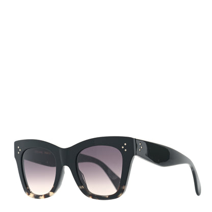 Celine Acetate Polarized Cat Eye Sunglasses CL4004IN Havana Black 1 of 7