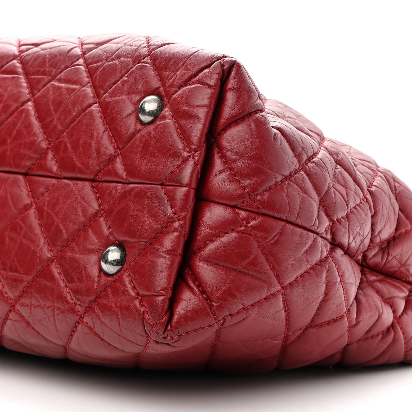 Aged Calfskin Quilted Reissue 2.55 Tote Red