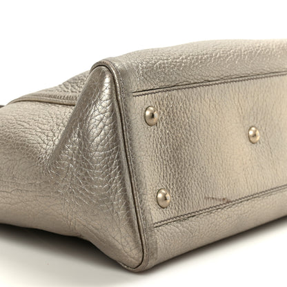 Gucci Metallic Pebbled Calfskin Small Soho Top Handle Bag Golden Beige 10 of 11