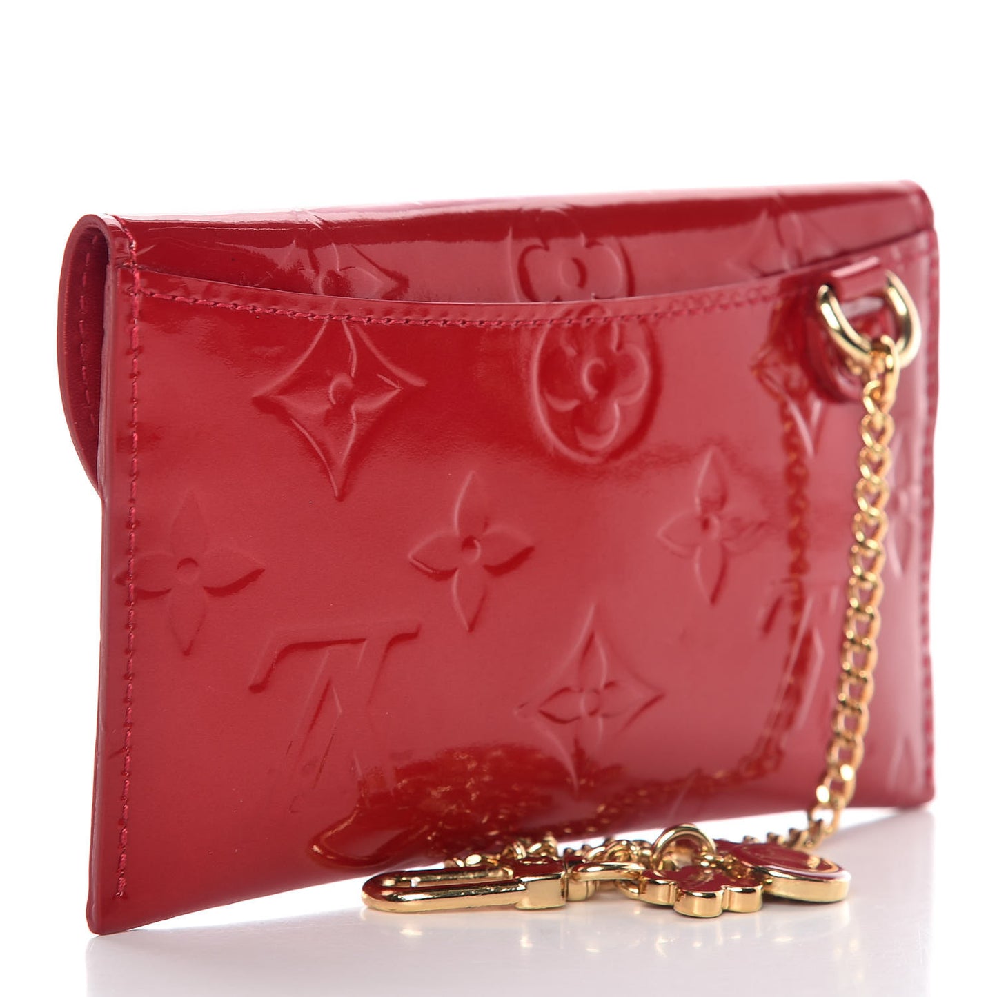 Vernis Envelope Plate Pouch Pomme D'Amour