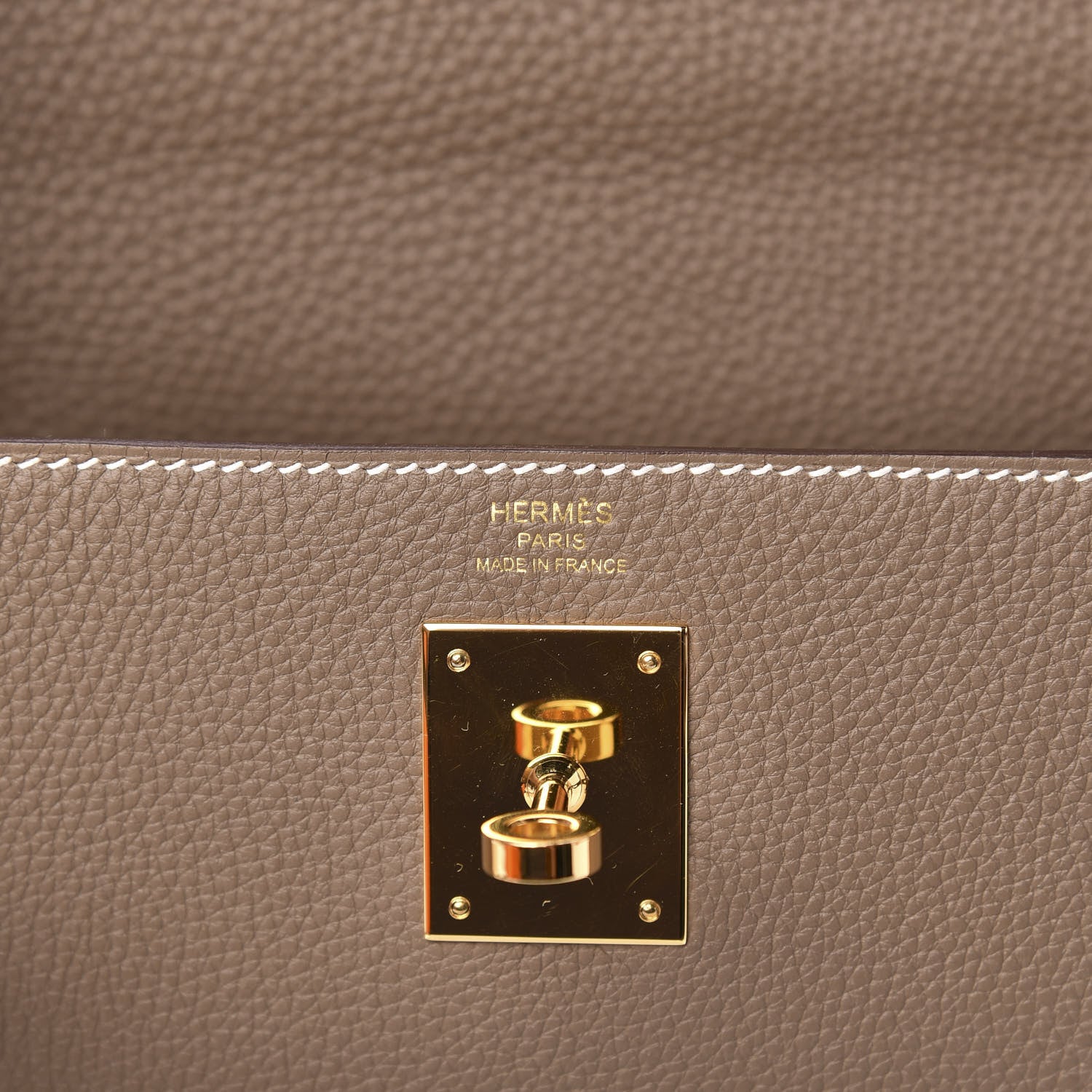 Hermes Togo Kelly Retourne 28 Etoupe 6 of 11
