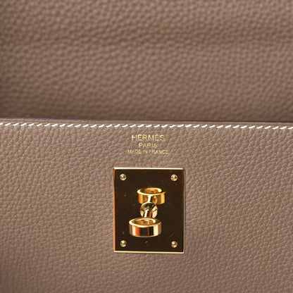 Hermes Togo Kelly Retourne 28 Etoupe 6 of 11
