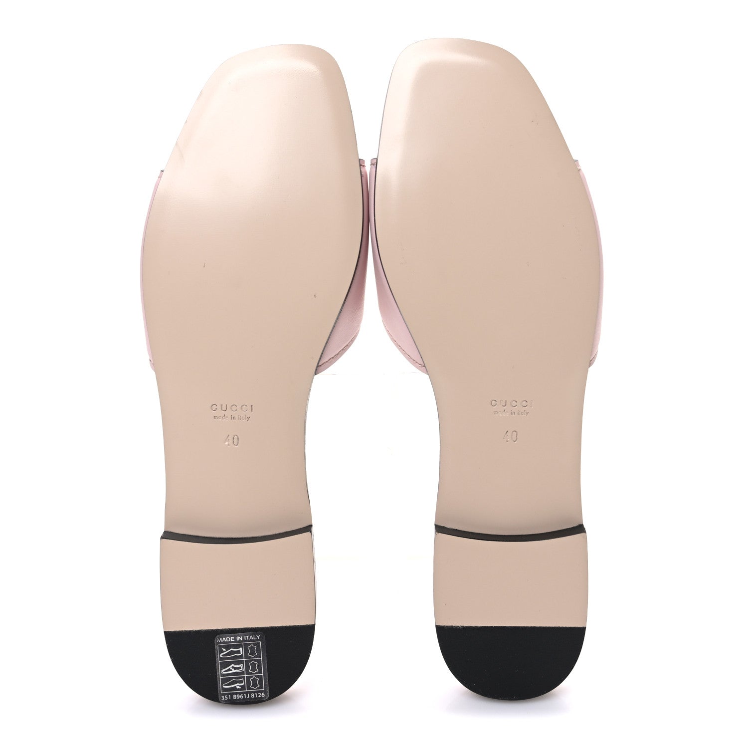 Gucci Cosmos Softy Calfskin Interlocking G Cut Out Slide Sandals 40 Pastel Pink 7 of 9