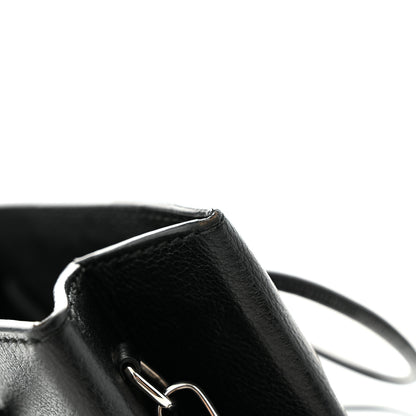 Balenciaga Calfskin Logo Shopping S Tote Black White 13 of 13