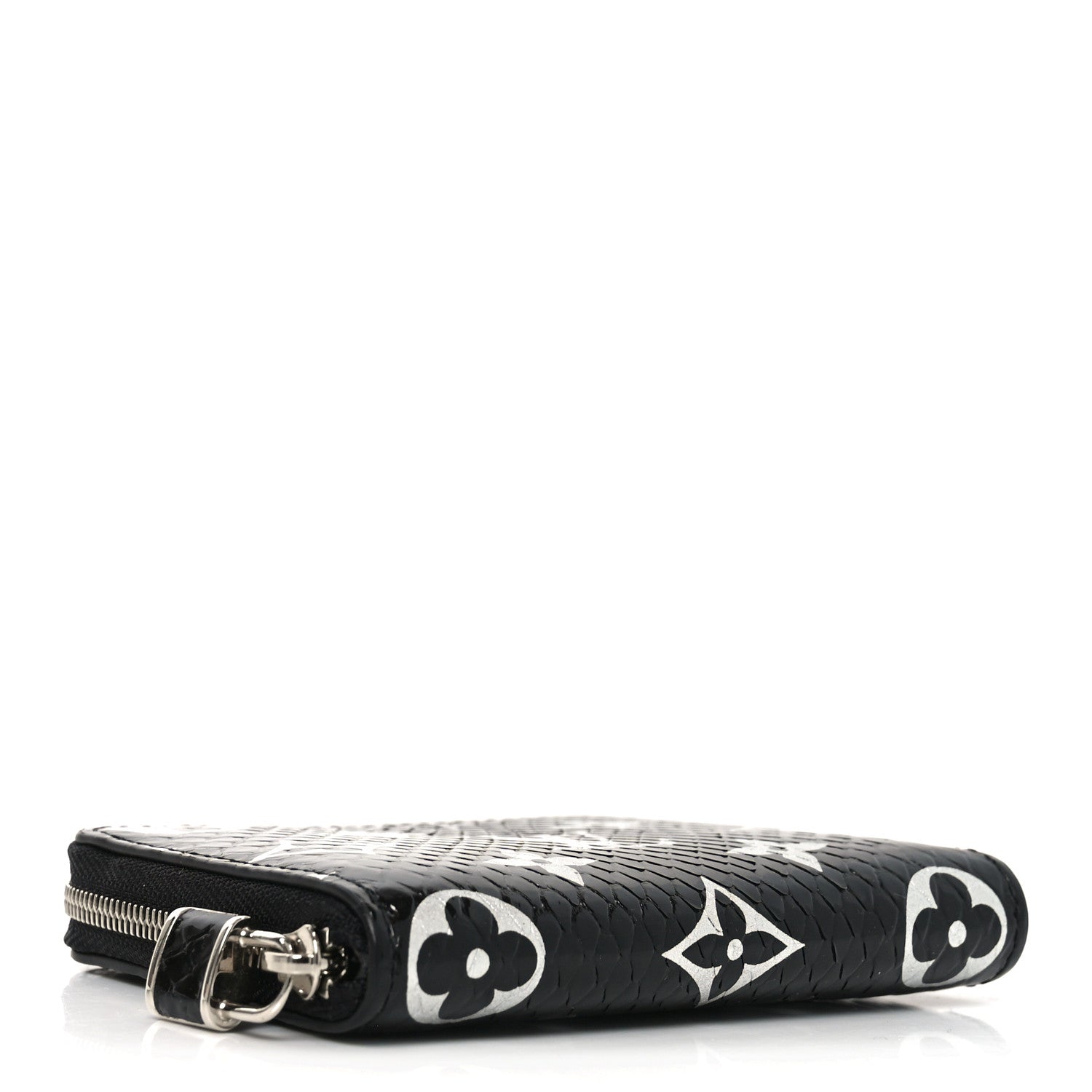 Louis Vuitton Snakeskin Monogram Zippy Padlock Coin Purse Black 4 of 6