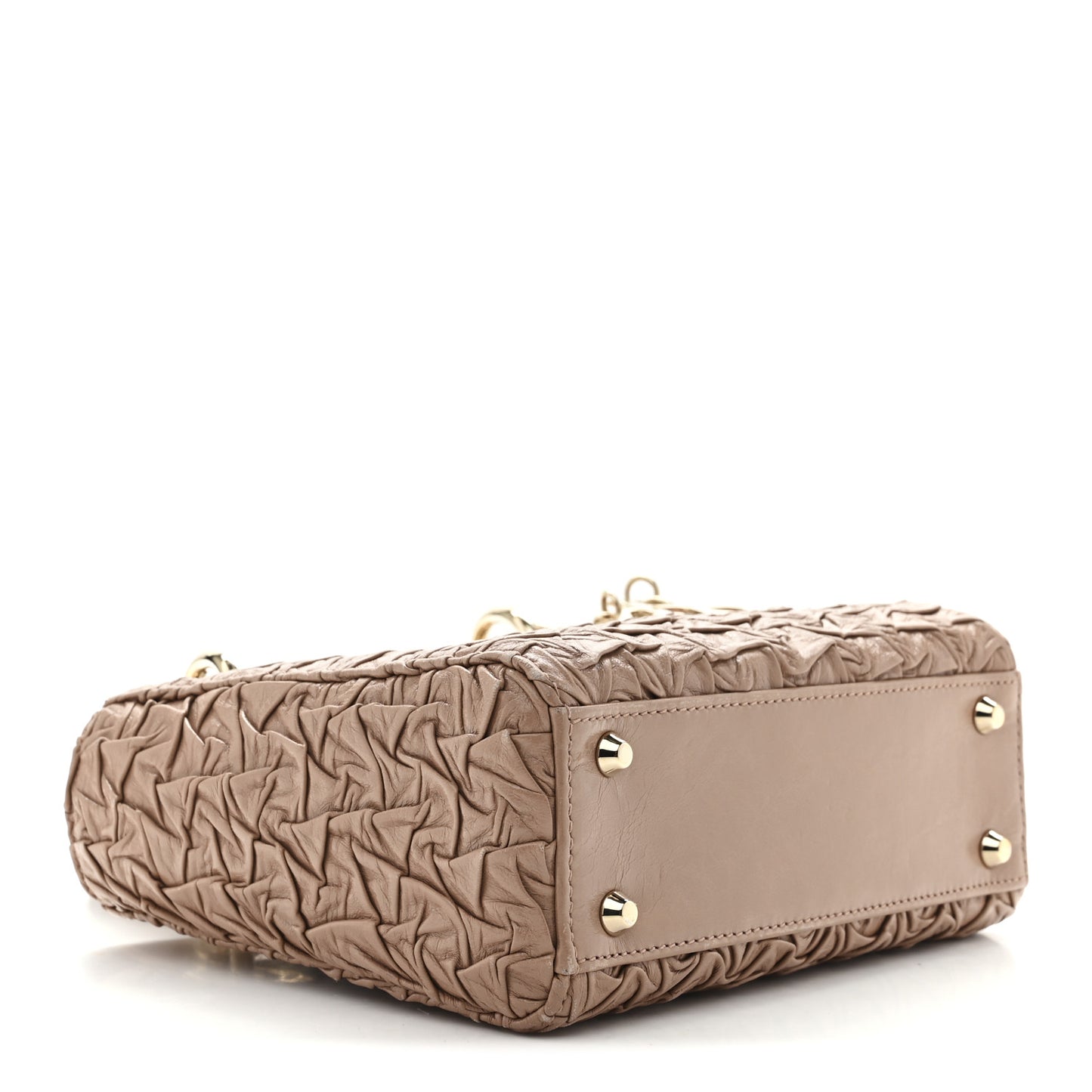 Lambskin Gathered Mini Lady Dior Fard