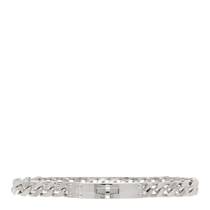 Hermes Sterling Silver TPM Kelly Gourmette Bracelet ST 1 of 3