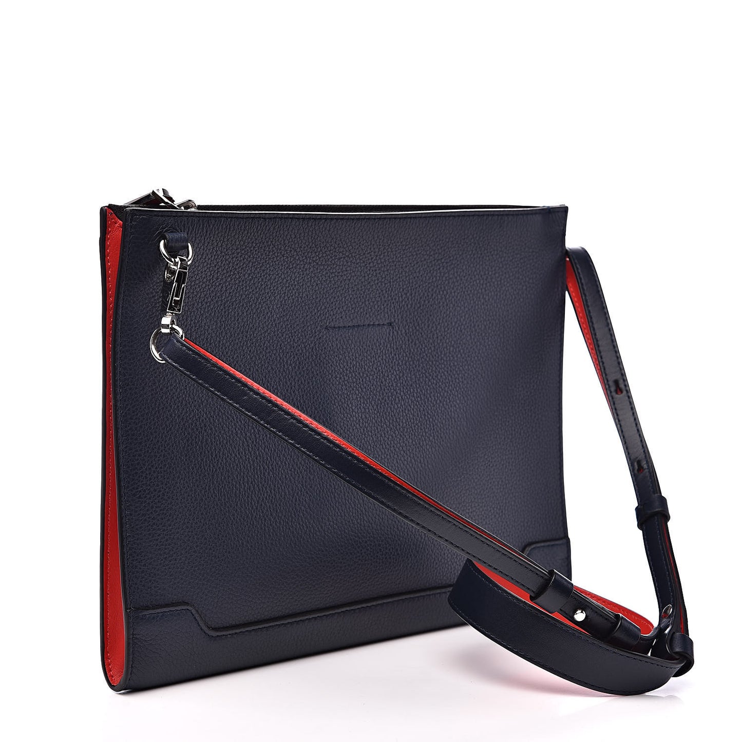 Calfskin Studded Skypouch Crossbody Clutch Marine