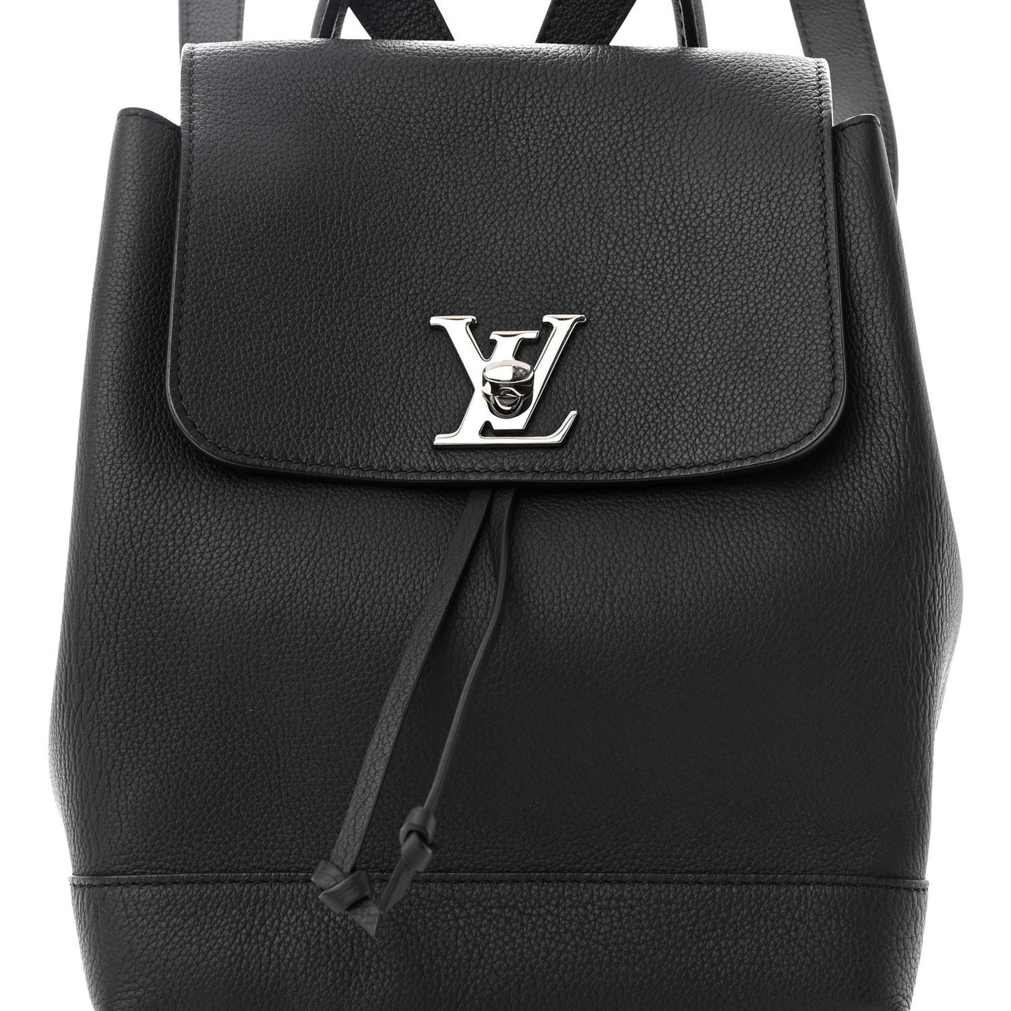 Calfskin Lockme Backpack Black