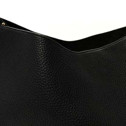 Khaite Pebbled Sport Calfskin Medium Lotus Tote Black 8 of 10