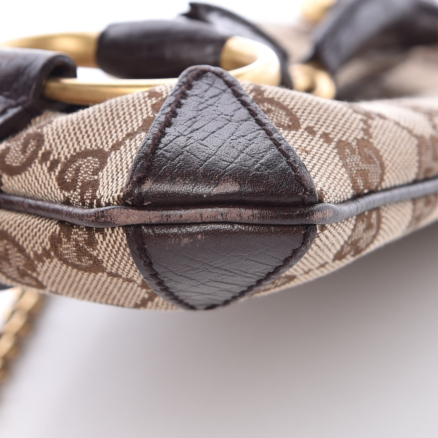 Monogram Horsebit Clutch Dark Brown