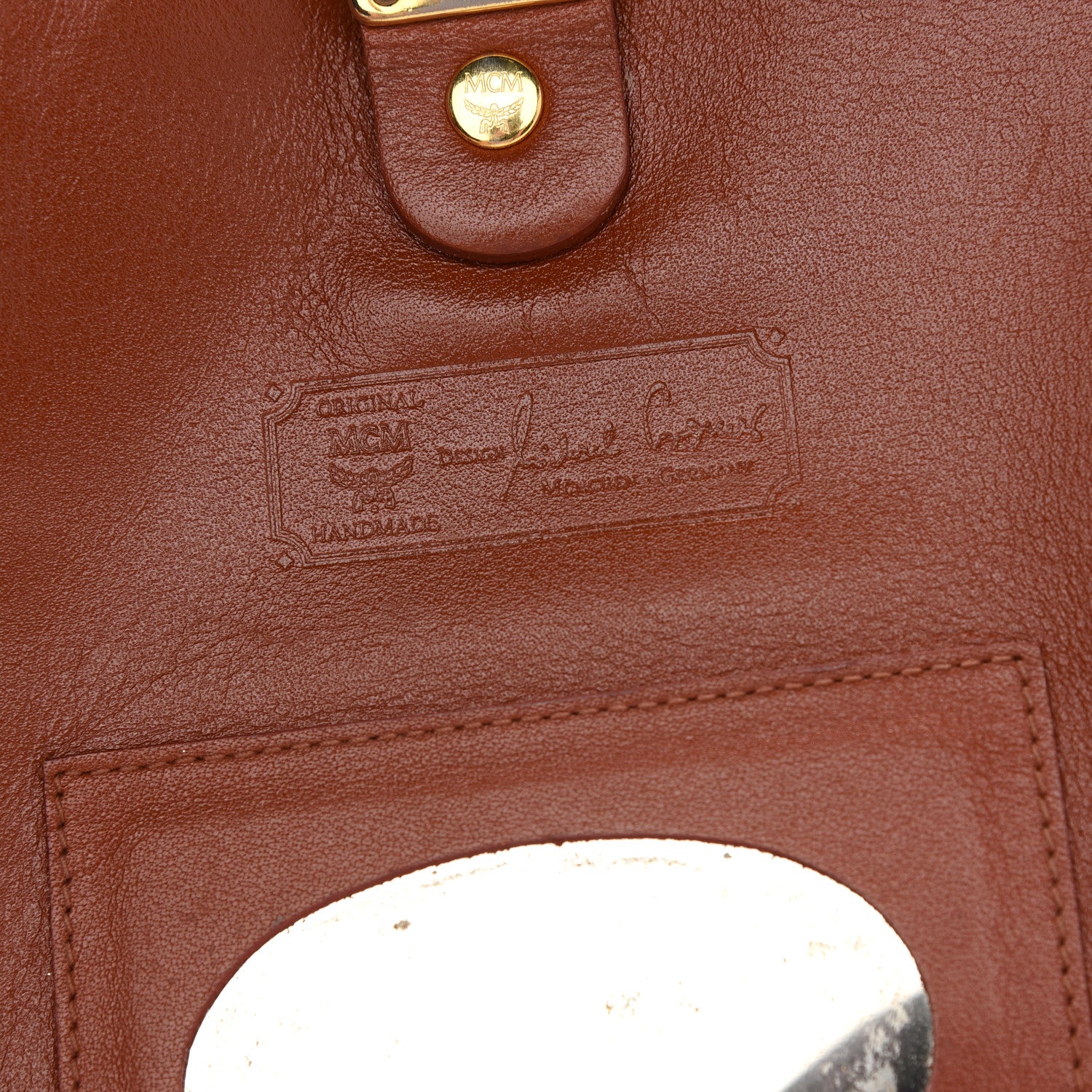 MCM Visetos Small Flap Shoulder Bag Cognac 6 of 12