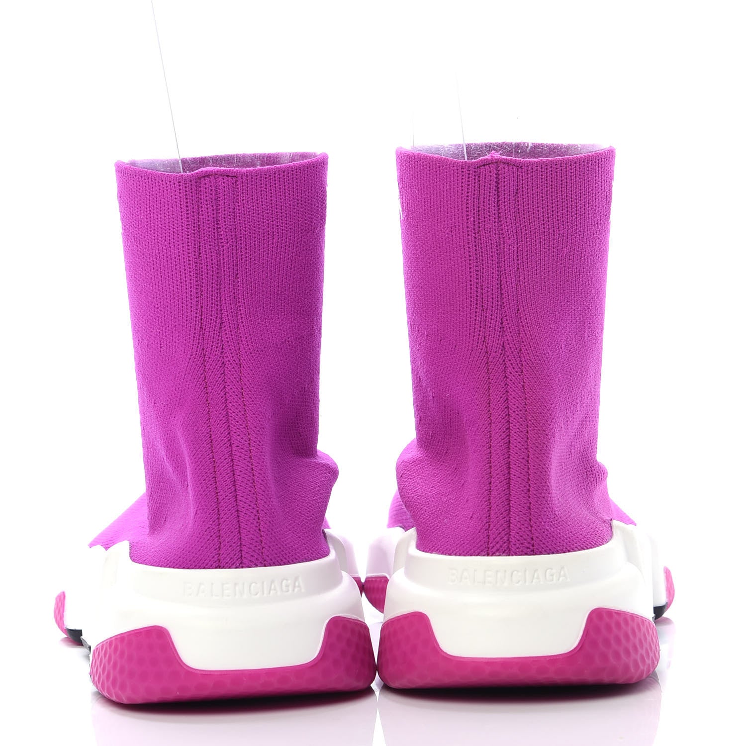 Balenciaga Neoprene Knit Womens Hi Speed Sneakers 37 Fuchsia 6 of 8