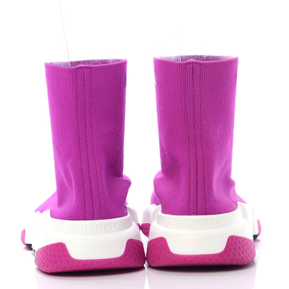 Balenciaga Neoprene Knit Womens Hi Speed Sneakers 37 Fuchsia 6 of 8