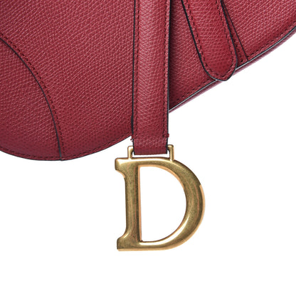 Christian Dior Grained Calfskin Mini Saddle Bag Red 10 of 12