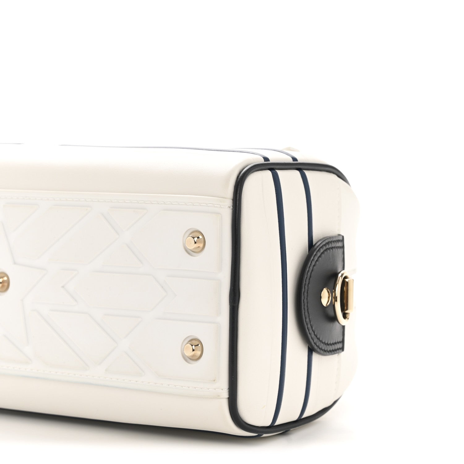 Christian Dior Calfskin Small Dior Vibe Zip Bowling Bag White 10 of 13