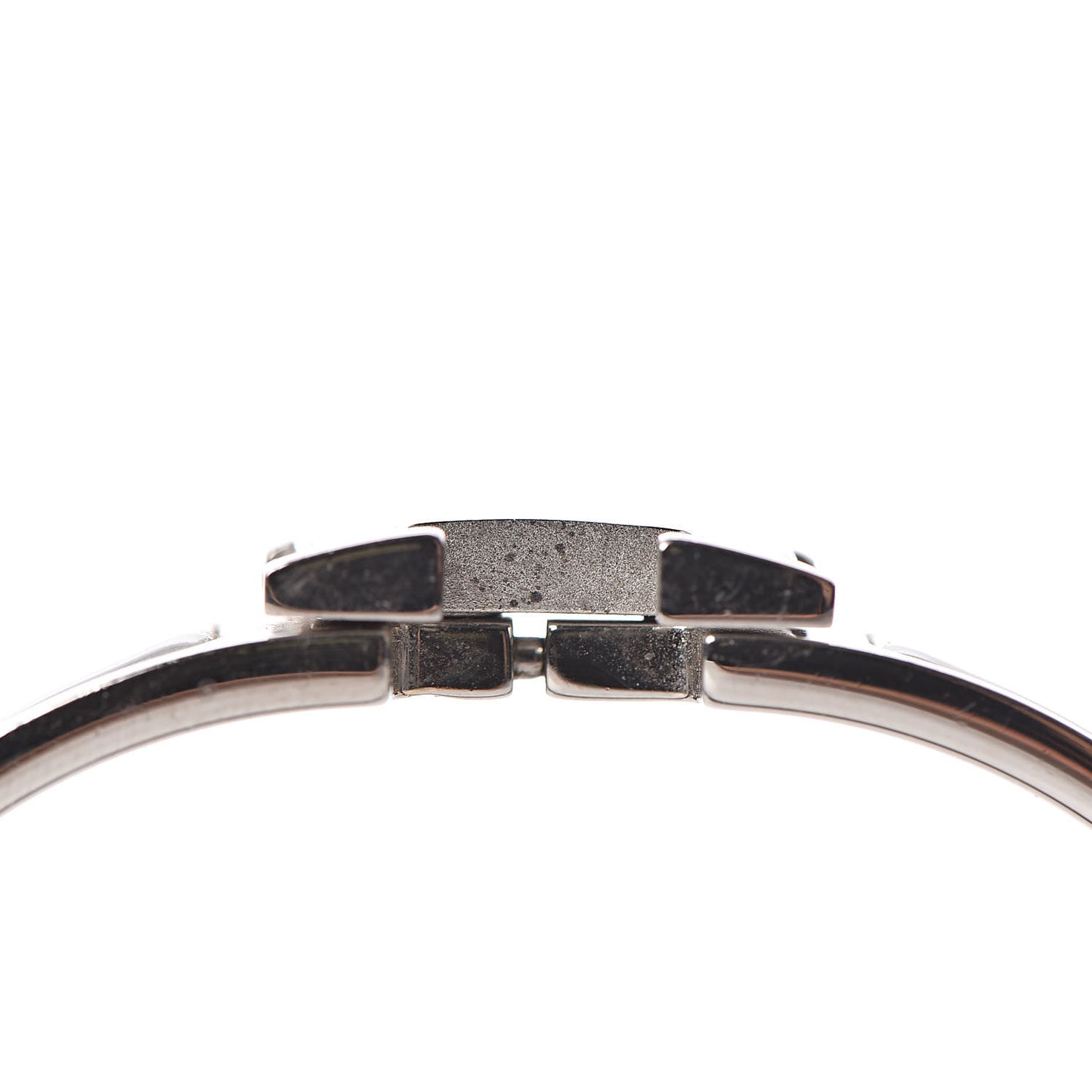 Enamel Narrow Clic Clac H Bracelet PM Blanc Gris Clair