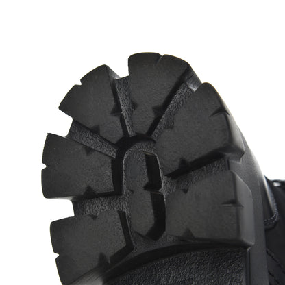 Prada Spazzolato Rois Re-Nylon Metal Triangle Logo Mens Monolith Pouch Pocket 60mm Combat Boots 8.5 Black 13 of 16