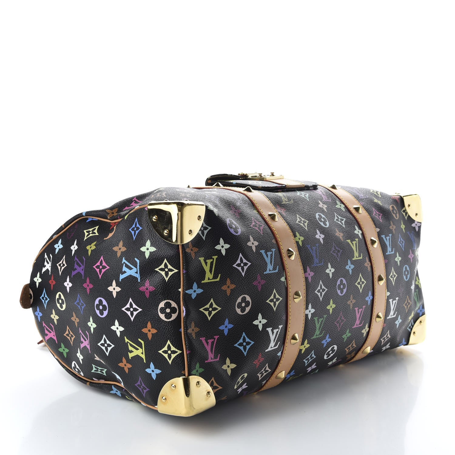 Louis Vuitton Monogram Multicolor Keepall 45 Black 3 of 9