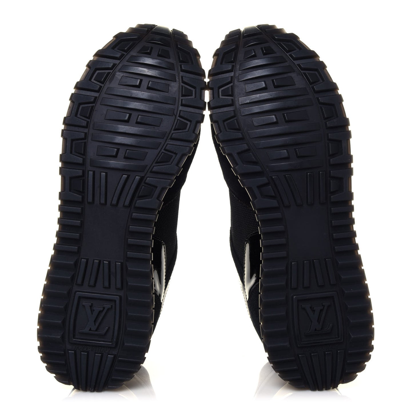Suede Monogram Run Away Sneakers 36 Black