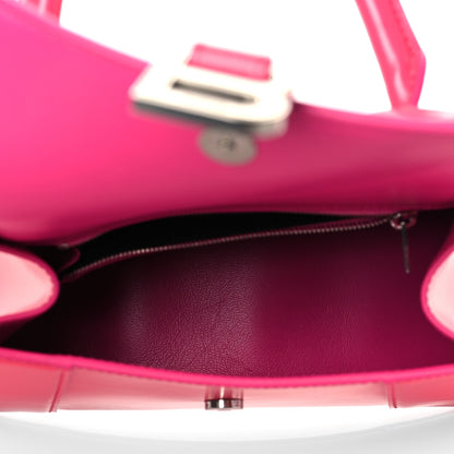 Balenciaga Shiny Box Calfskin Small Hourglass Top Handle Bag Acid Fuchsia 5 of 9