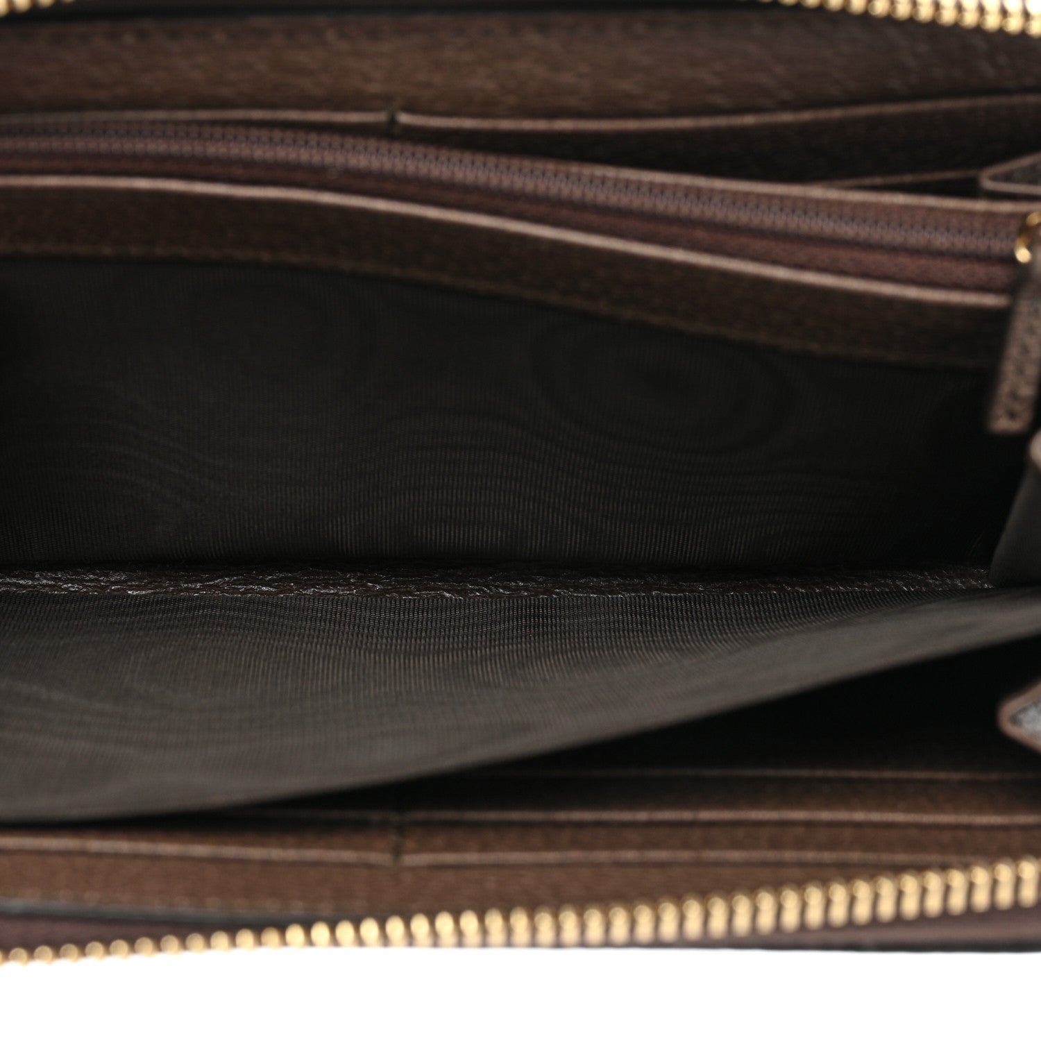 Gucci GG Supreme Monogram Web Ophidia Zip Around Wallet Brown 6 of 11