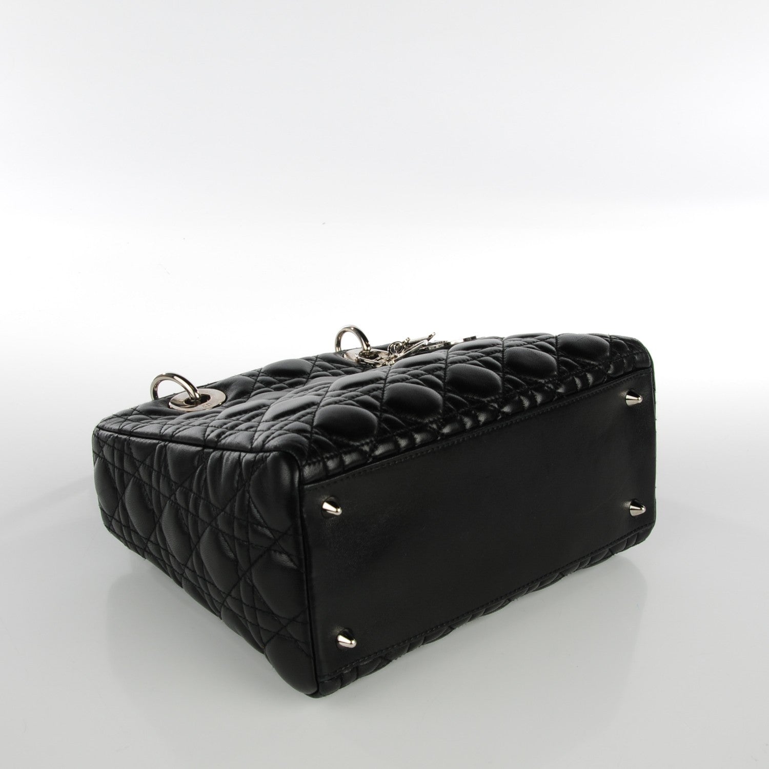 Christian Dior Lambskin Cannage Medium Lady Dior Black 4 of 7