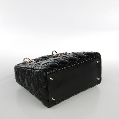Christian Dior Lambskin Cannage Medium Lady Dior Black 4 of 7
