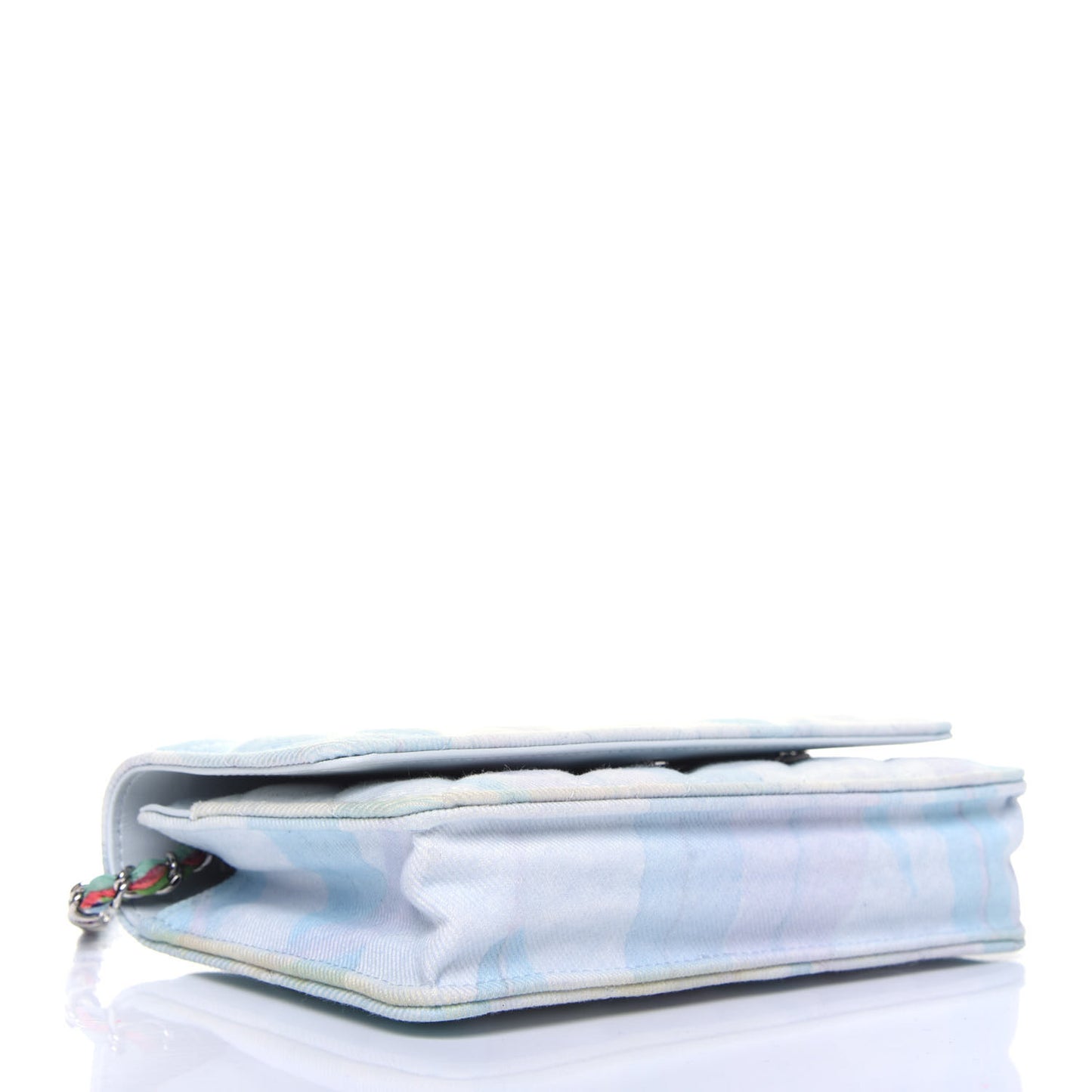 Canvas Quilted Jungle Jeans Wallet on Chain WOC Multicolor