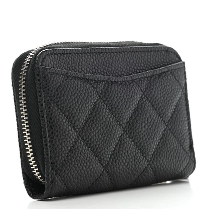 Chanel Caviar Quilted Classic Zipped Coin Purse Black 3 of 8