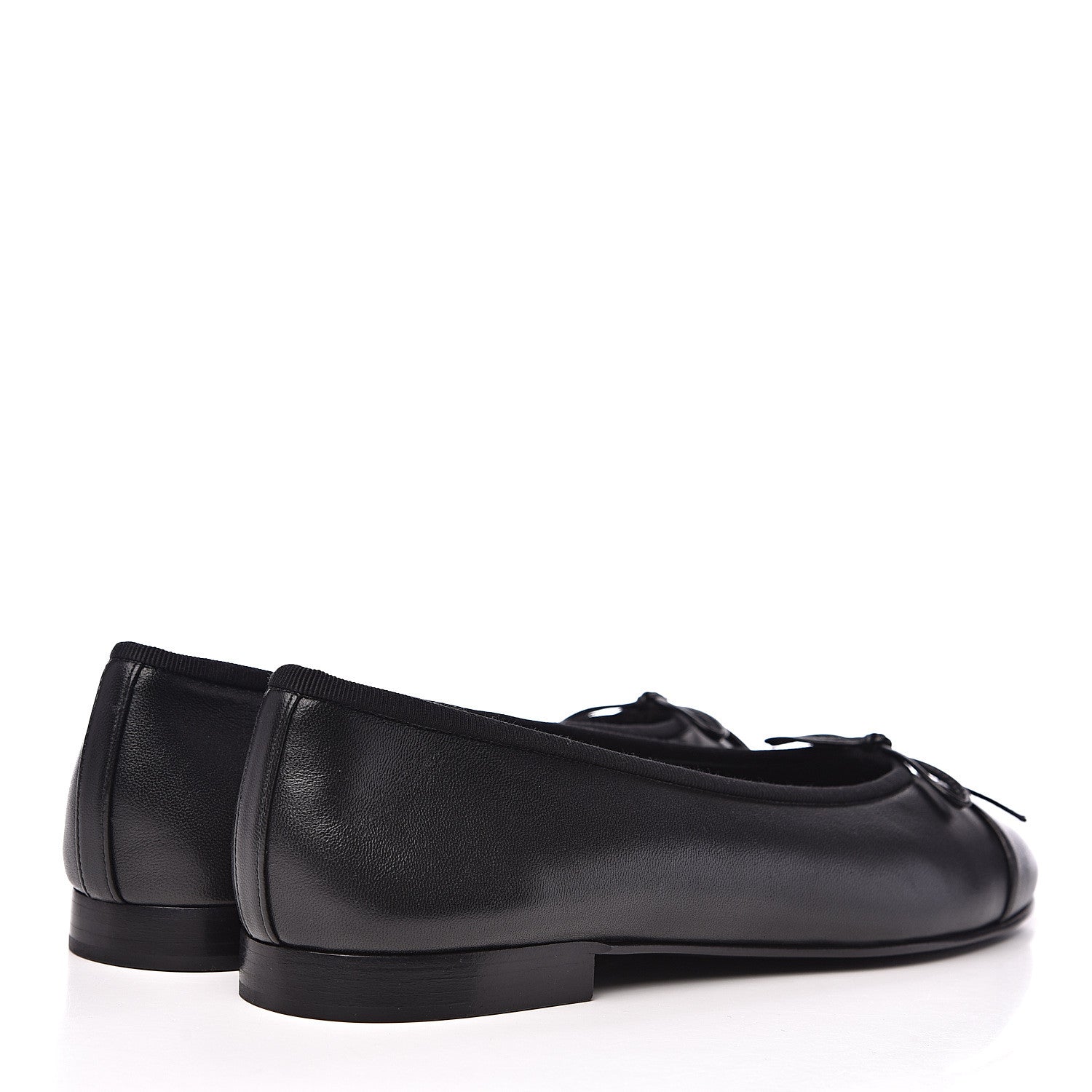 Chanel Lambskin Cap Toe Ballerina Flats 40 Black 4 of 9