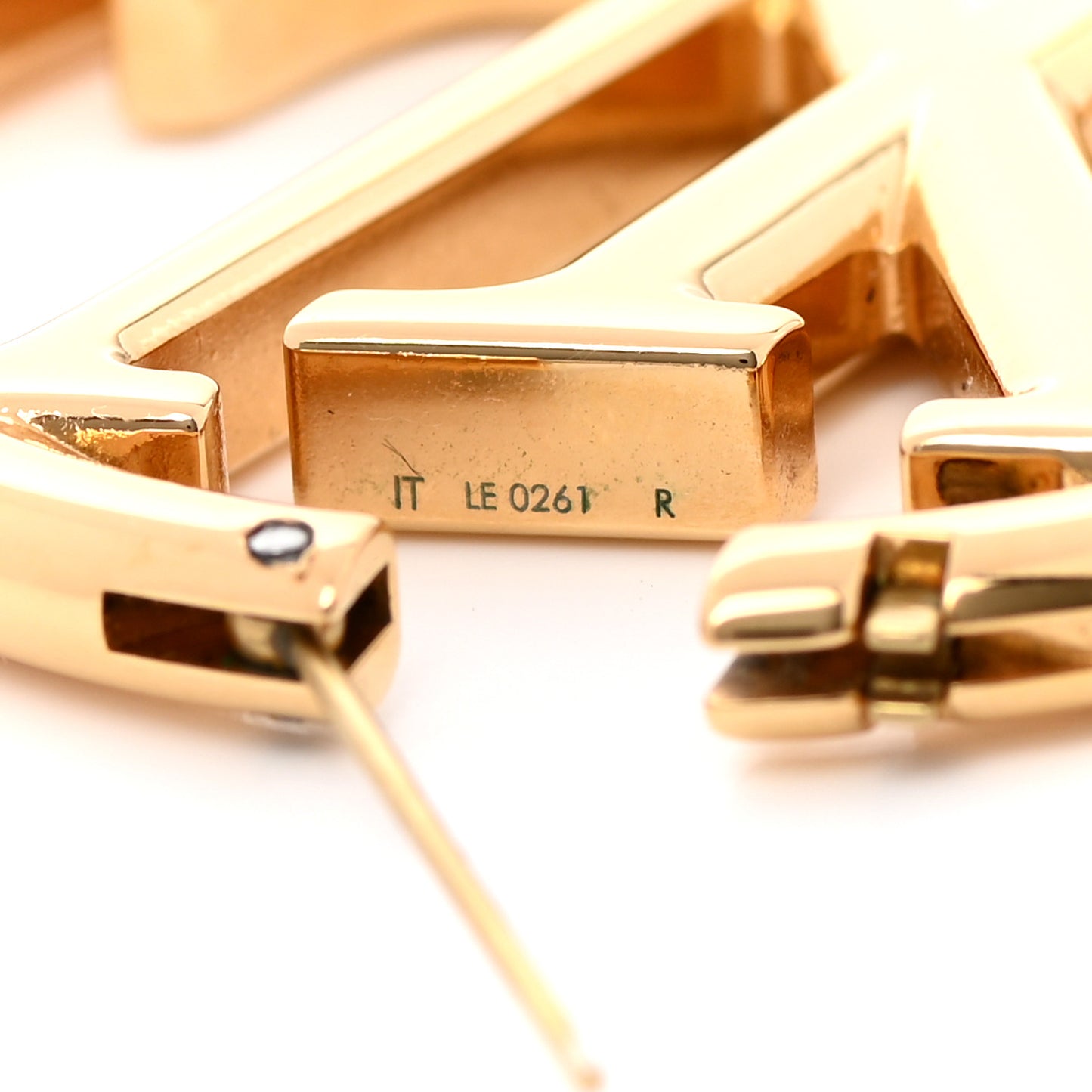 Metal Louise Hoop Earrings Gold